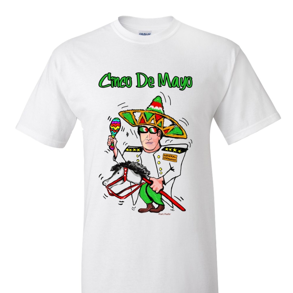 General Zaragoza triumphantly rides his horse